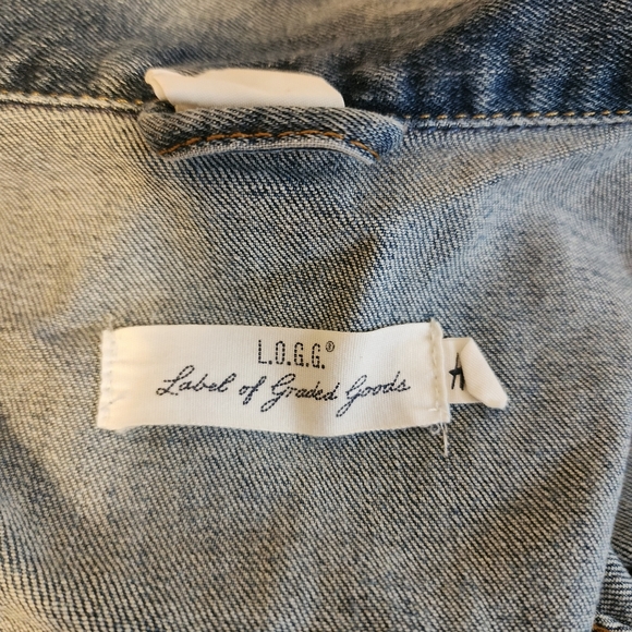 🍂🍁🍂Label of Graded Goods L.O.G.G Jean jacket size 8 H&M Denim🍁🍂🍁 - Picture 12 of 16